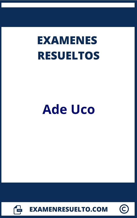 exámenes ade uco.